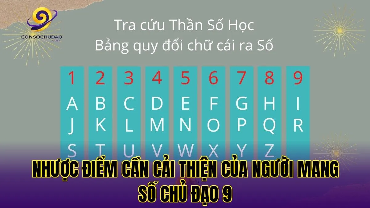 Nhược điểm cần cải thiện của người mang số chủ đạo 9