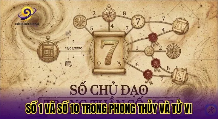 Số 1 và số 10 trong phong thủy và tử vi