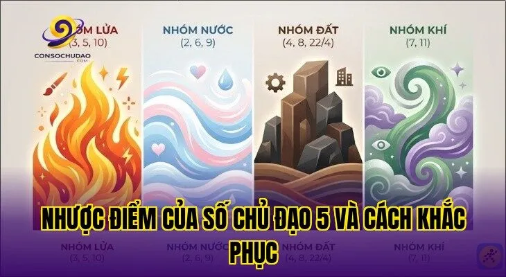 Nhược điểm của số chủ đạo 5 và cách khắc phục
